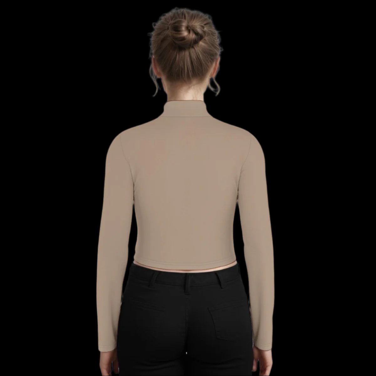 Natural Geometry plain WAH long sleeve crop