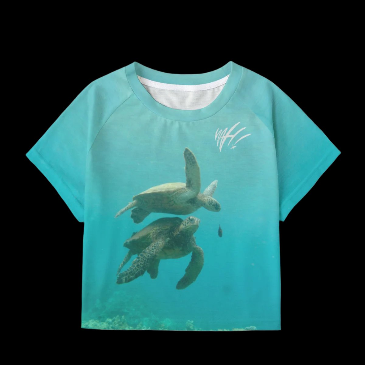 Turtle Days WAH crop tee