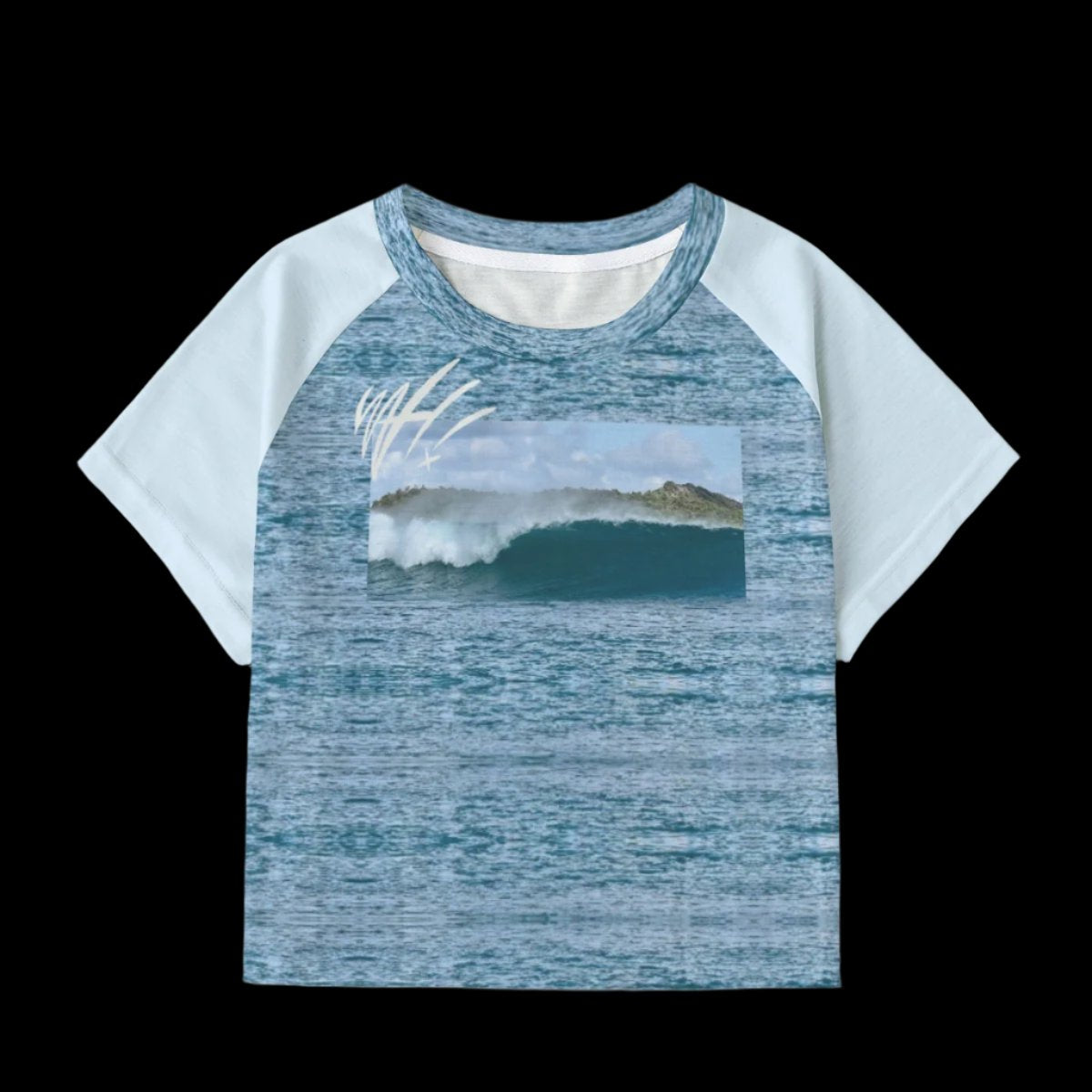 Bay Wave WAH crop tee