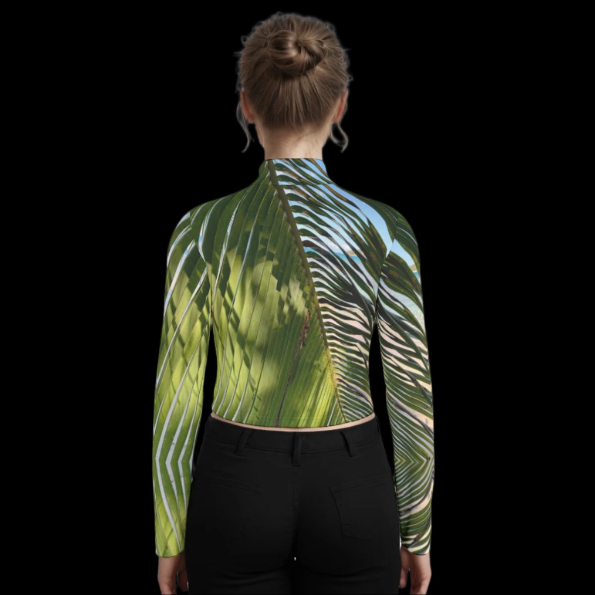 Palm Leaf WAH long sleeve crop