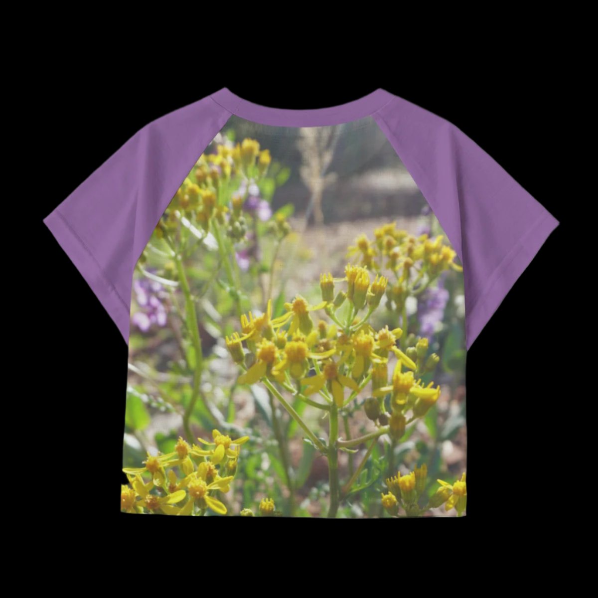 Wildflowers purple WAH crop tee