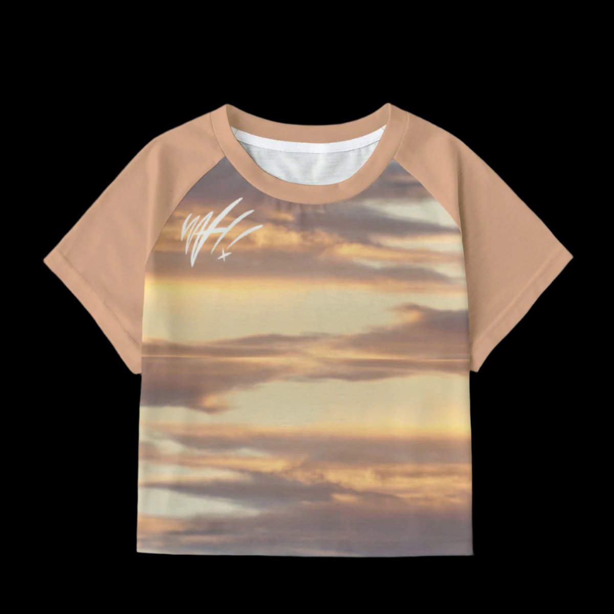 VI nice sunset WAH crop tee