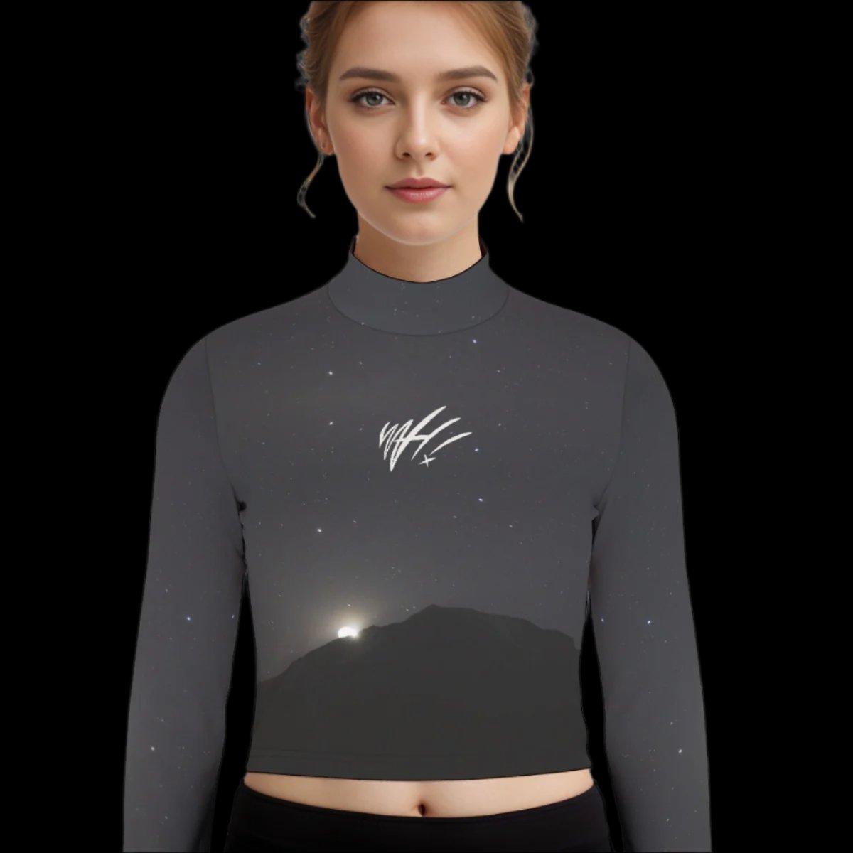 Mountain Moonsets WAH long sleeve crop