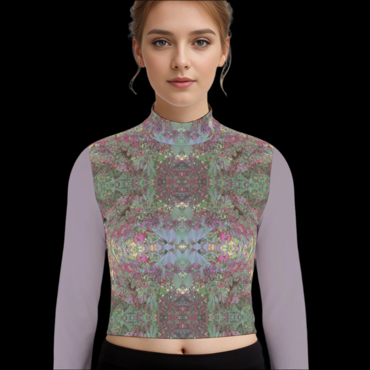 Afternoon Colors long sleeve crop