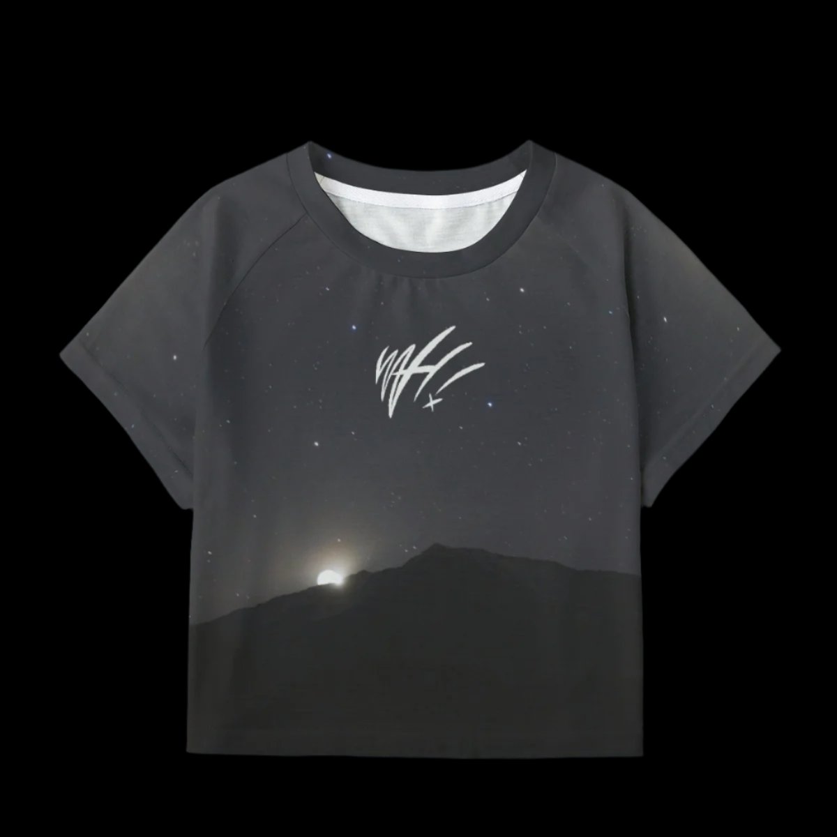 Mountain Moonsets WAH crop tee