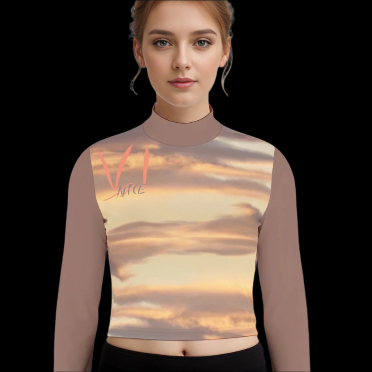 VI nice sunset WAH long sleeve crop