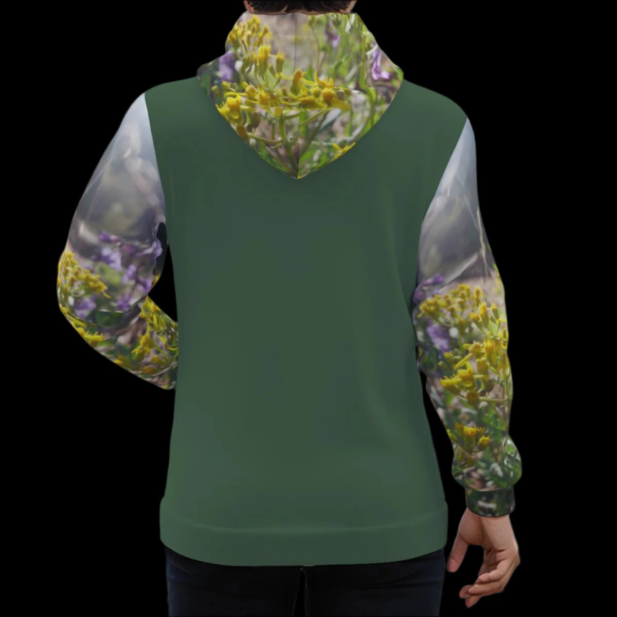 Wildflowers WAH nature teal hoodie