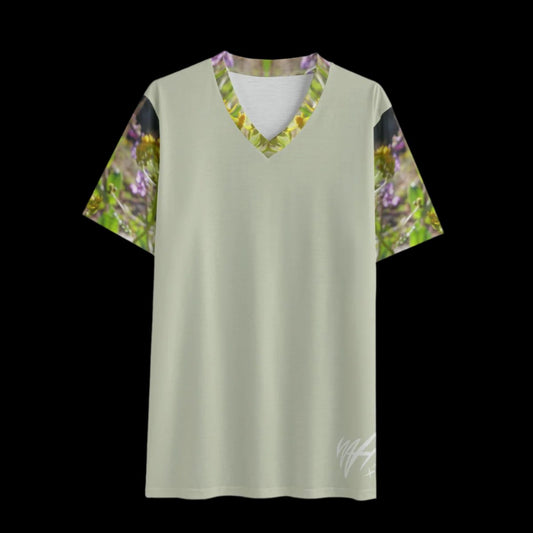 Wildflowers teal WAH v-neck