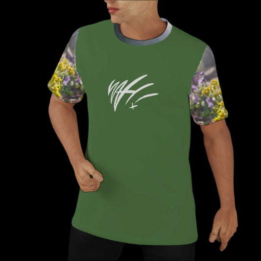 wildflowers green tee