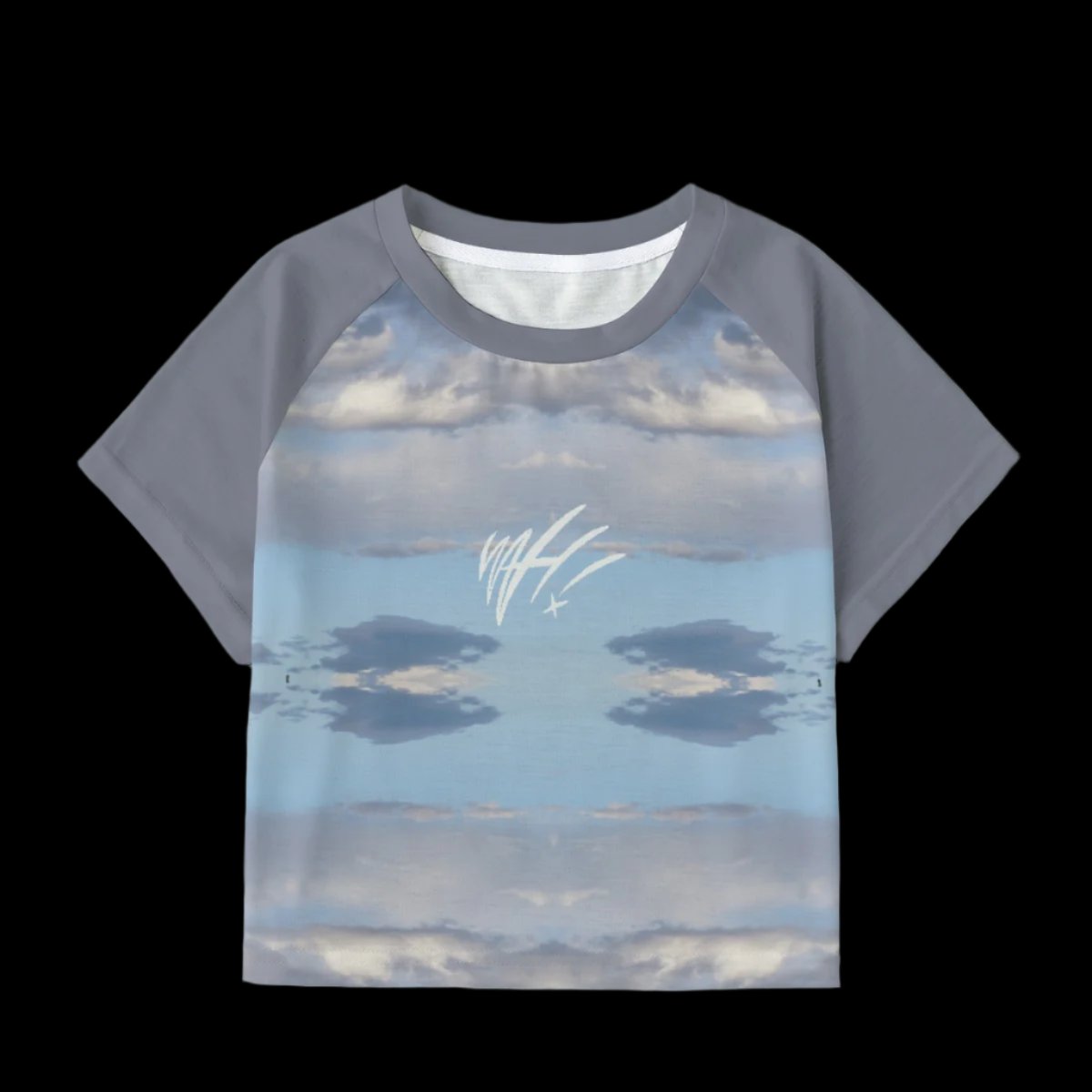 Cloud Waves WAH crop tee