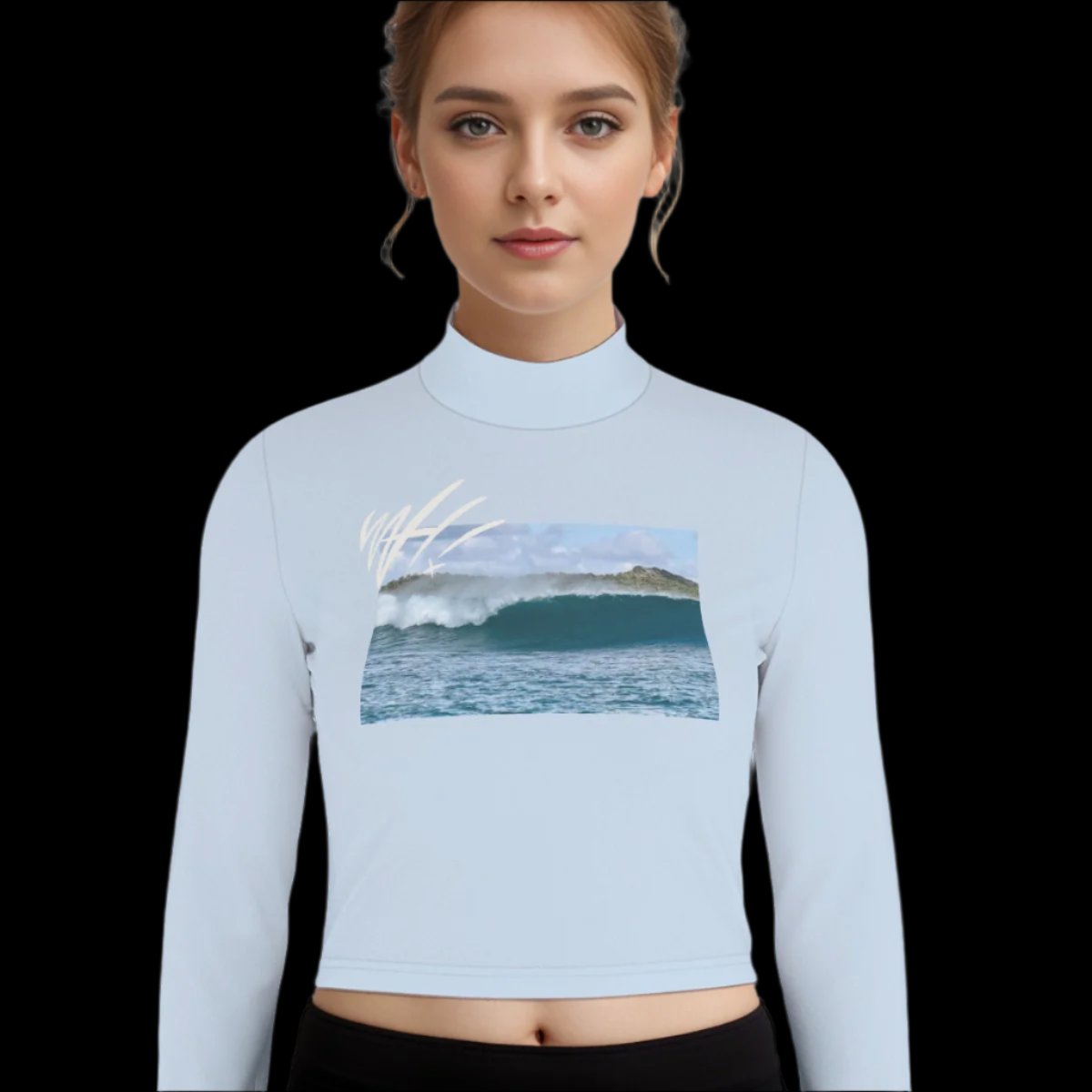 Bay Wave WAH long sleeve crop