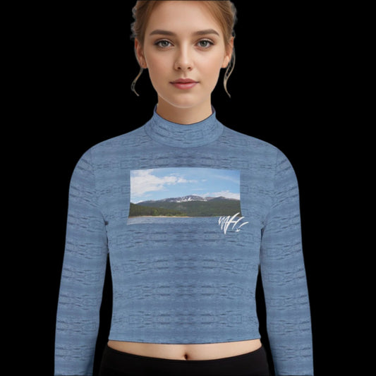 Turquoise Lake WAH long sleeve crop