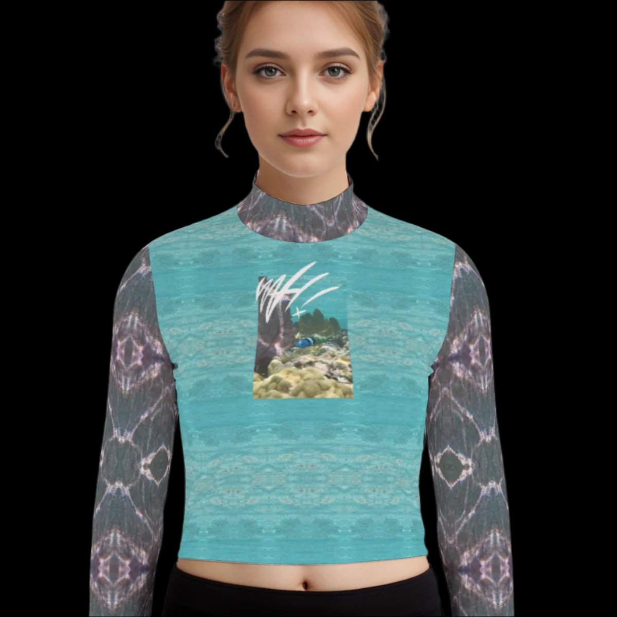 Reef Life WAH long sleeve crop